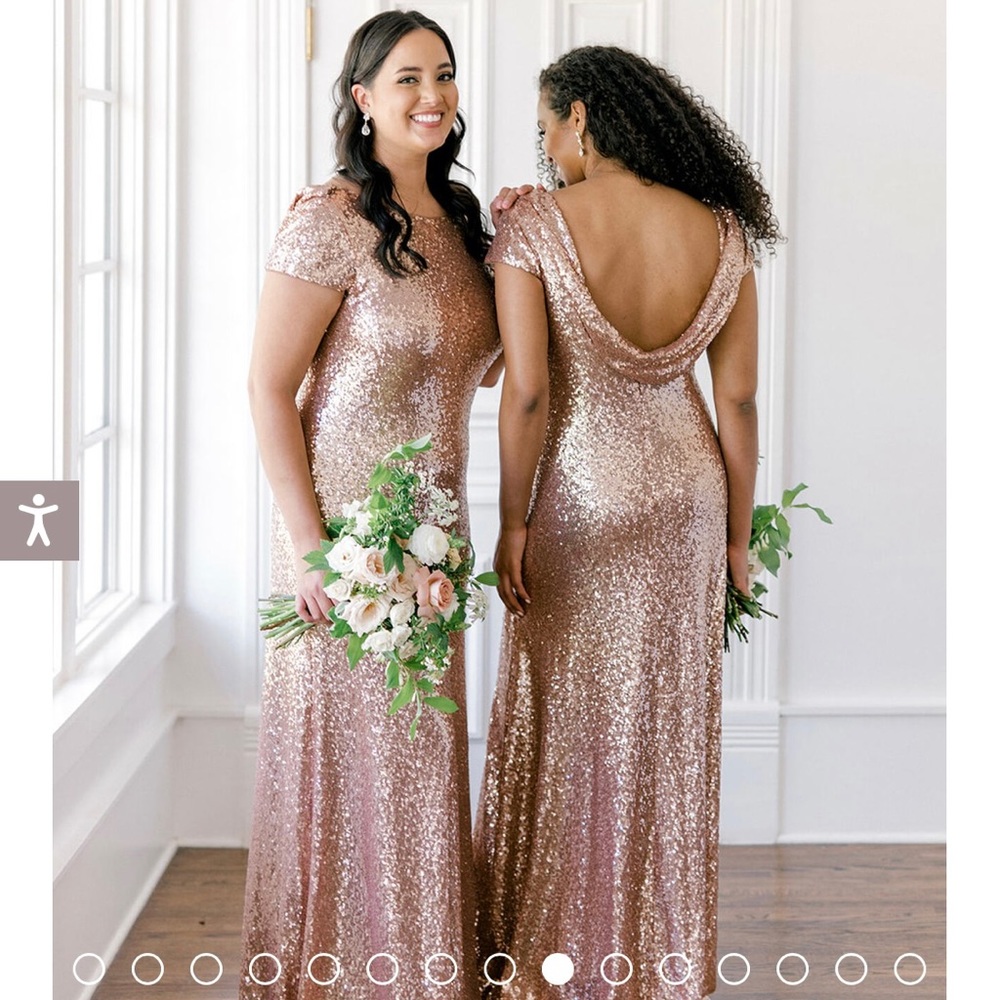 Navy blue long sequin Revelry dress